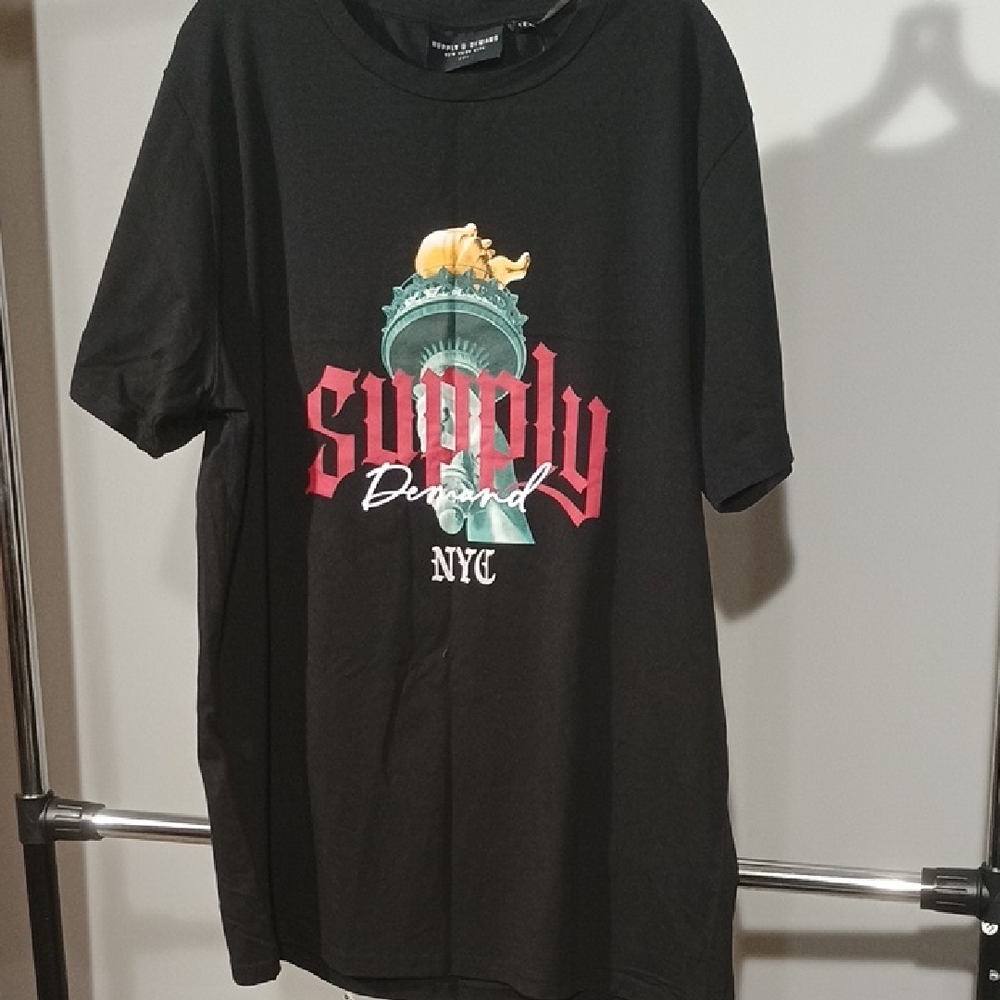 Supply And Demand Black Tee Shirt